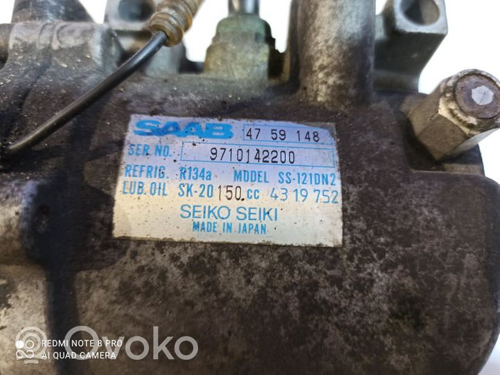 Saab 900 Ilmastointilaitteen kompressorin pumppu (A/C) 4759148