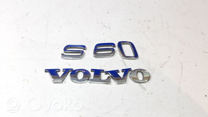 Volvo S60 Emblemat / Znaczek tylny / Litery modelu 9203328