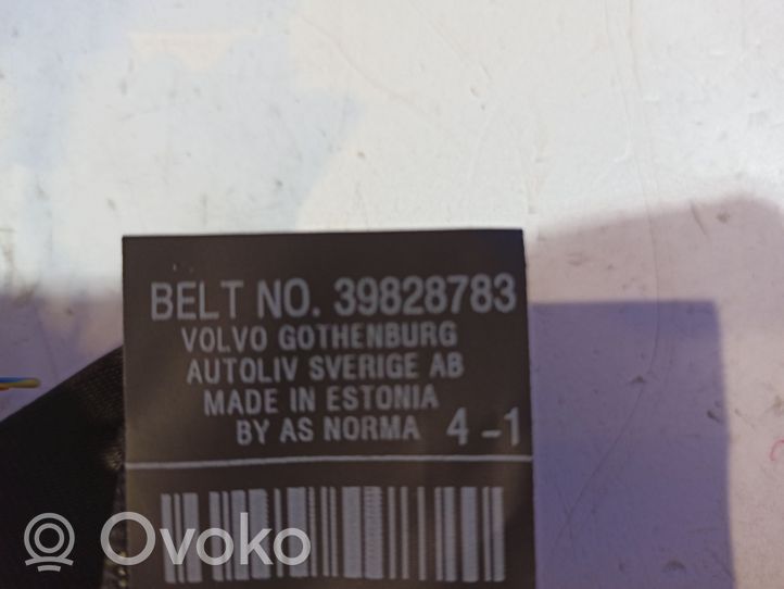 Volvo V60 Pas bezpieczeństwa fotela tylnego środkowego 39828783