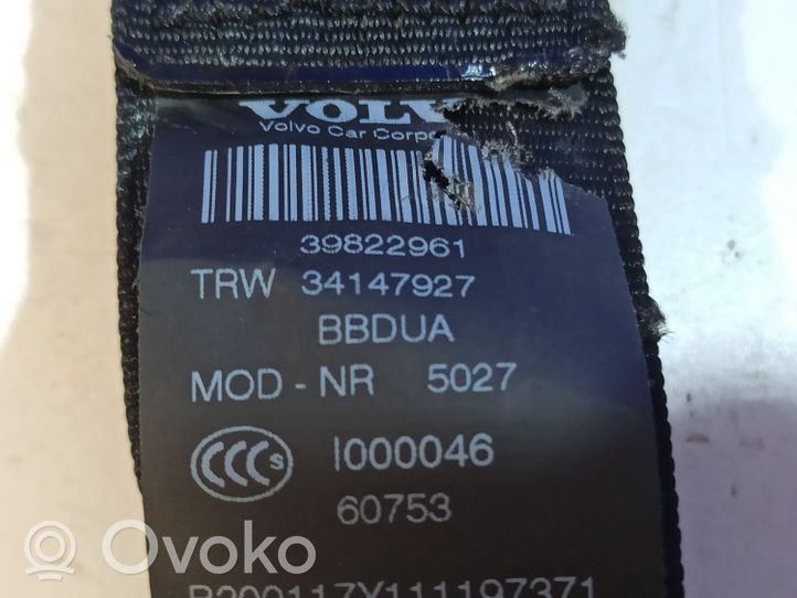 Volvo S60 Ceinture de sécurité arrière centrale (siège) 39822961