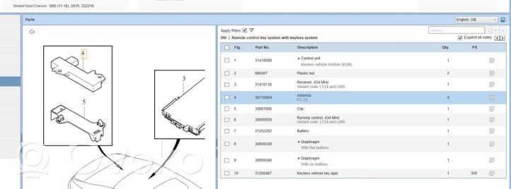 Volvo S60 Antena (GPS antena) 6G9115K603KB