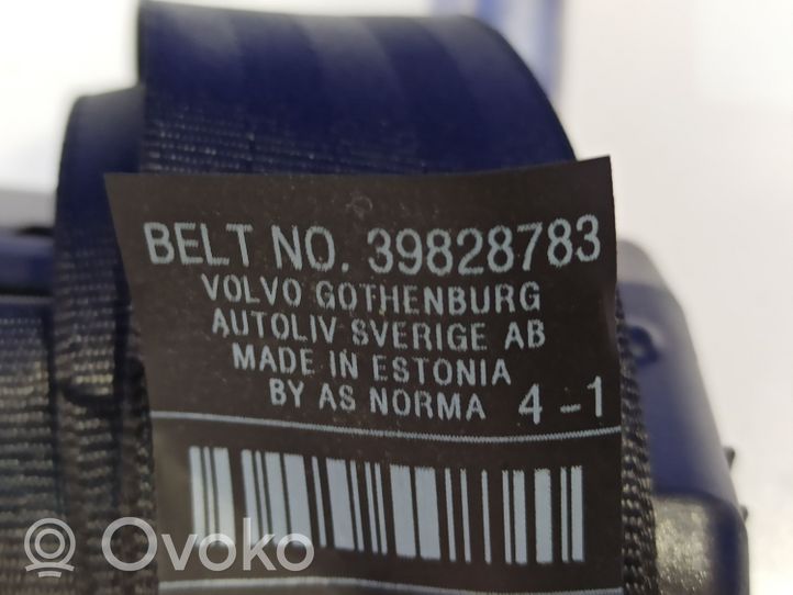 Volvo V60 Pas bezpieczeństwa fotela tylnego środkowego 39828783