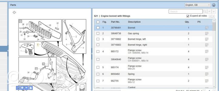 Volvo XC90 Dangtis variklio (kapotas) 30796491