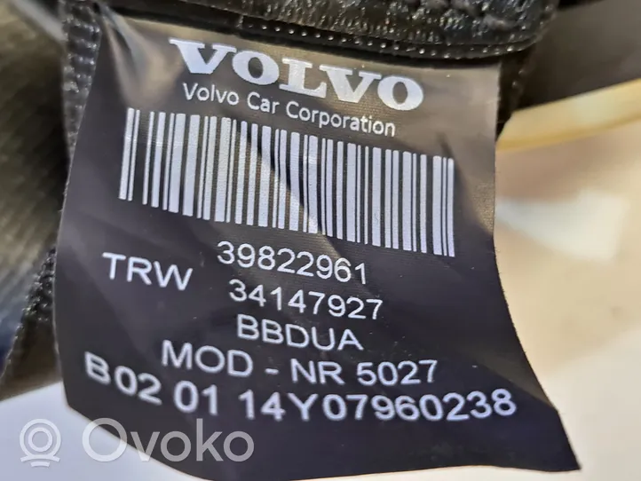Volvo S60 Keskipaikan turvavyö (takaistuin) 39822961