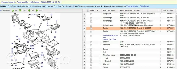 Saab 9-3 Ver2 Amplificateur de son 12799471