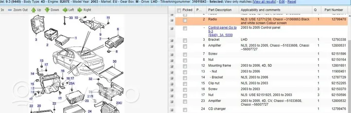 Saab 9-3 Ver2 Amplificatore 12799470