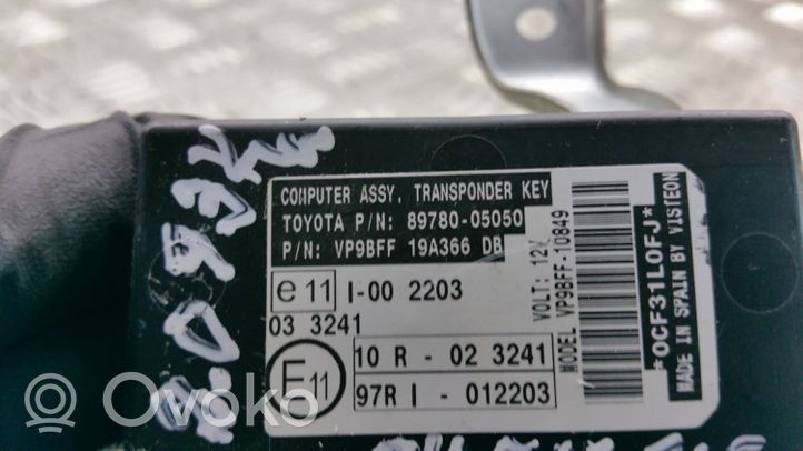 Toyota Avensis T270 Imobilaizerio valdymo blokas 8978005050