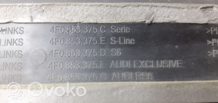 Audi A6 S6 C6 4F Priekinio slenksčio apdaila (vidinė) 4F0853374K