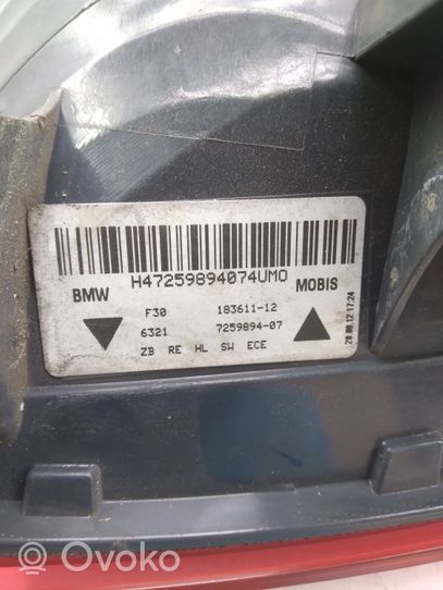 BMW 3 F30 F35 F31 Feux arrière / postérieurs 6321725989407