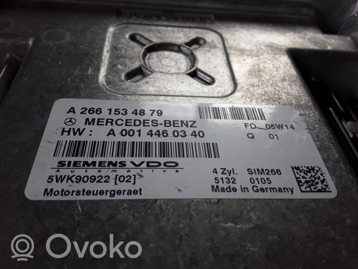 Mercedes-Benz A W169 Moottorin ohjainlaite/moduuli A2661534879