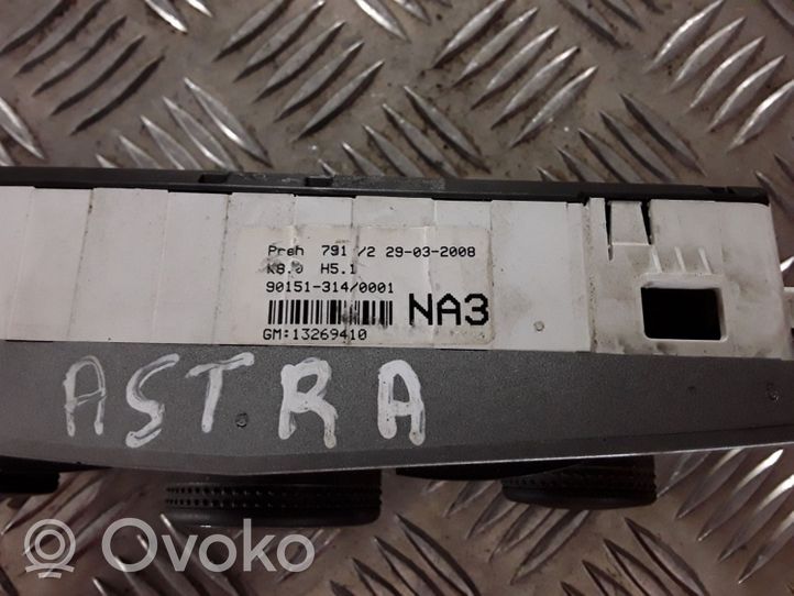 Opel Astra H Ilmastoinnin ohjainlaite 901513140001