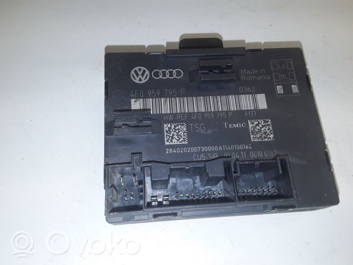 Audi A6 S6 C6 4F Durų elektronikos valdymo blokas 4F0959795P