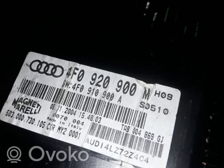 Audi A6 S6 C6 4F Spidometras (prietaisų skydelis) 4F0920900