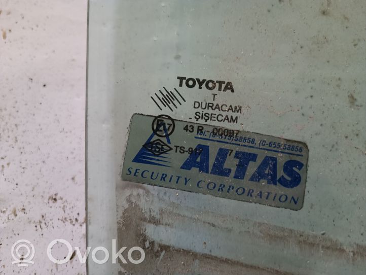 Toyota Corolla Verso E121 Etuoven ikkunalasi, neliovinen malli E743R00097