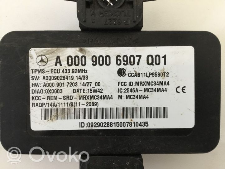 Mercedes-Benz GLC X253 C253 Sensore di pressione dello pneumatico A0009006907