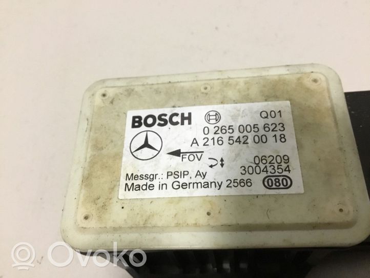 Mercedes-Benz E W211 ESP (stabilumo sistemos) daviklis (išilginio pagreičio daviklis) A2165420018