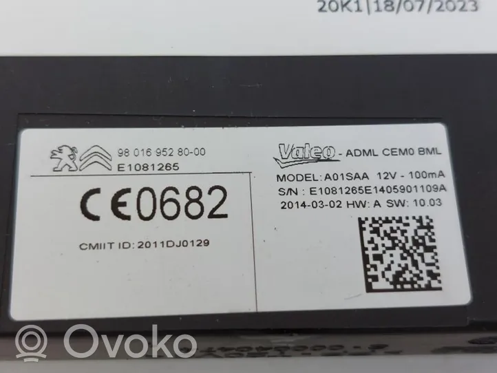 Citroen C4 II Picasso Moottorin ohjainlaite/moduuli 9801695280