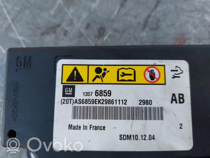 Opel Meriva B Zestaw poduszek powietrznych z panelem 13576859