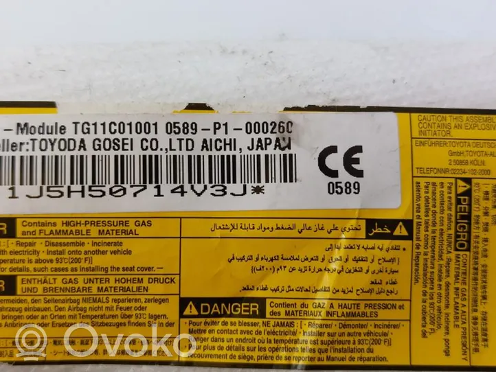 Toyota Auris E180 Poduszka powietrzna Airbag fotela 7392002090