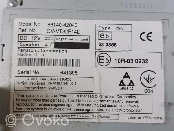 Toyota RAV 4 (XA40) Panel / Radioodtwarzacz CD/DVD/GPS 8614042040