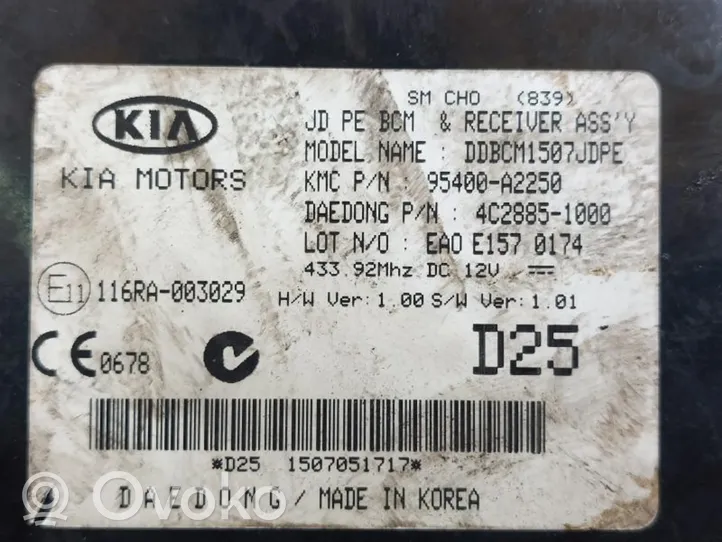 KIA Ceed Inne komputery / moduły / sterowniki 95400A2250