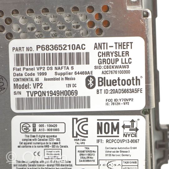 Dodge RAM Radija/ CD/DVD grotuvas/ navigacija P68365210AC