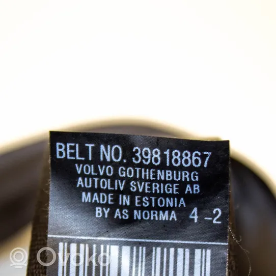 Volvo V60 Middle seatbelt (rear) 39818867