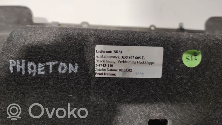 Volkswagen Phaeton Dolny panel schowka koła zapasowego 3D5867605L