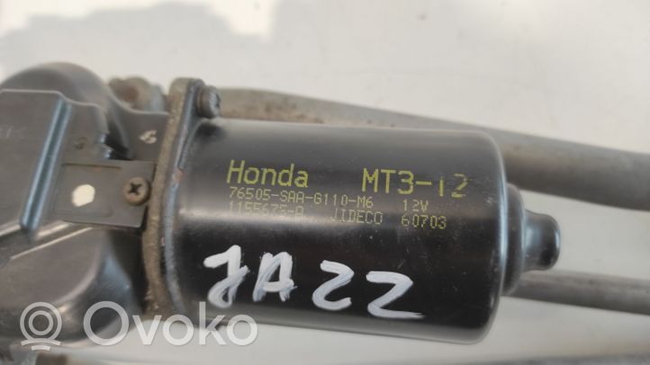 Honda Jazz Etupyyhkimen vivusto ja moottori 76505SAAG110M6