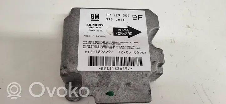 Opel Astra G Module de contrôle airbag 330518650