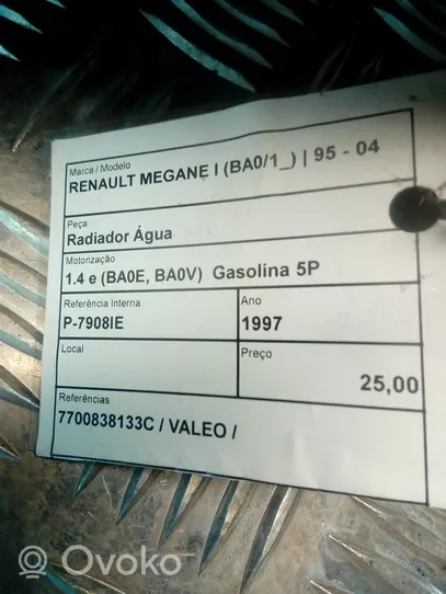 Renault Megane I Radiatore di raffreddamento 