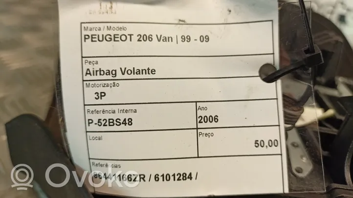 Peugeot 206 Poduszka powietrzna Airbag kierownicy 