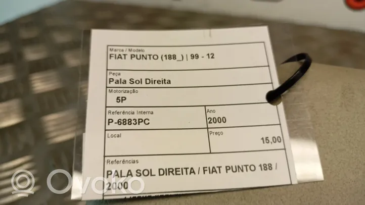 Fiat Punto (188) Clip/gancio/supporto per aletta parasole 