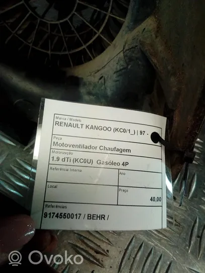 Renault Kangoo I Ventola riscaldamento/ventilatore abitacolo 
