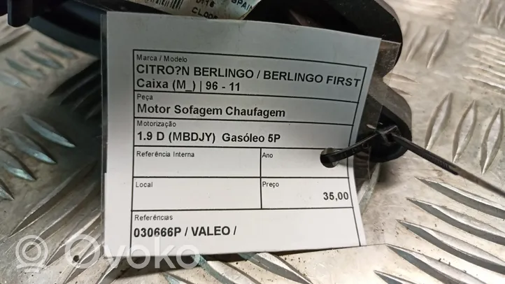 Citroen Berlingo Ventola riscaldamento/ventilatore abitacolo 