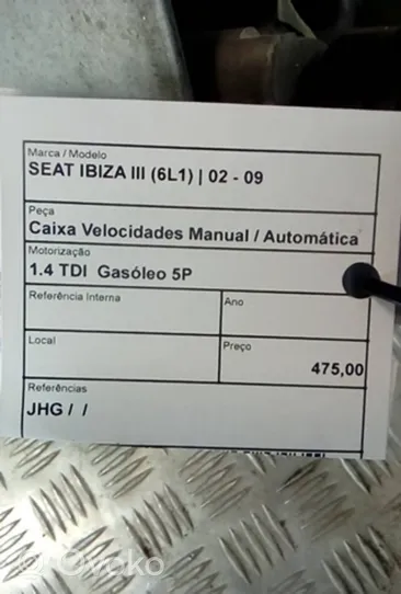 Seat Ibiza III (6L) Manuaalinen 5-portainen vaihdelaatikko 