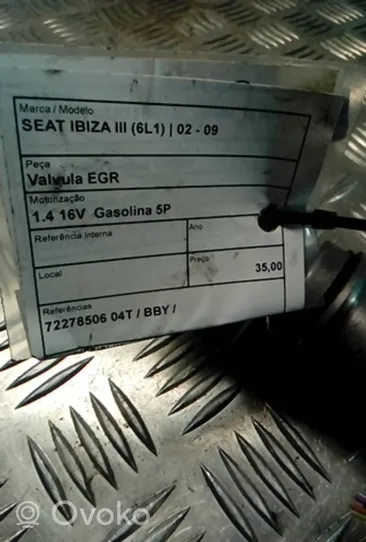 Seat Ibiza III (6L) EGR-venttiili 