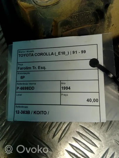 Toyota Corolla E100 Lampy tylnej klapy bagażnika 