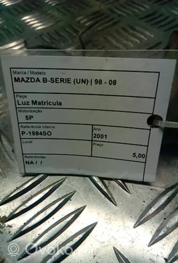 Mazda B series UN Luce targa 