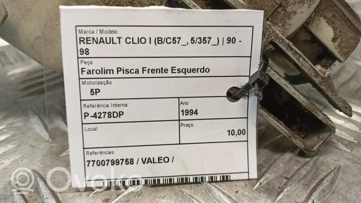 Renault Clio I Rekisterikilven valo 