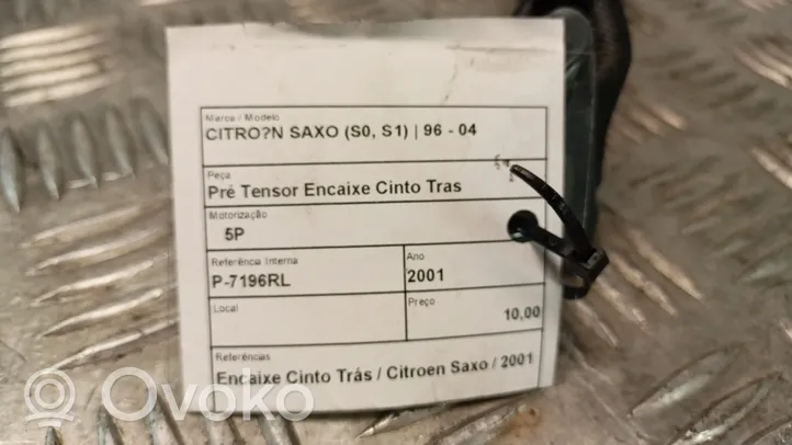Citroen Saxo Задний ремень безопасности 
