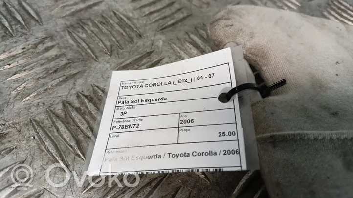 Toyota Corolla E120 E130 Uchwyt osłony przeciwsłonecznej szyberdachu 
