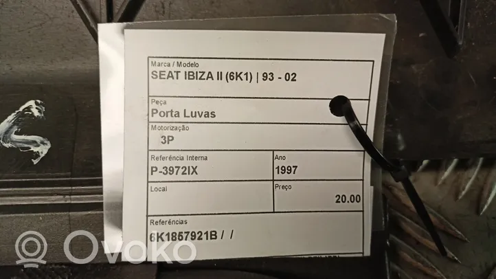 Seat Ibiza II (6k) Paneelin laatikon/hyllyn pehmuste 