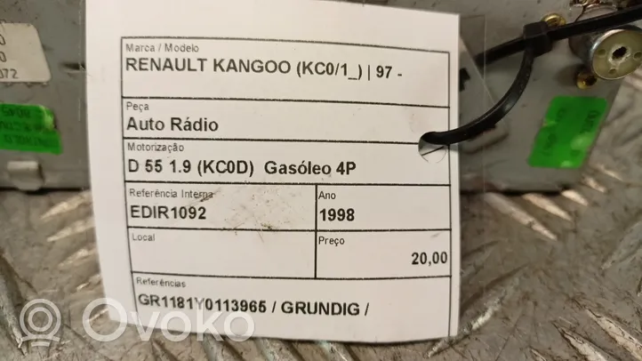 Renault Kangoo I Радио/ проигрыватель CD/DVD / навигация 