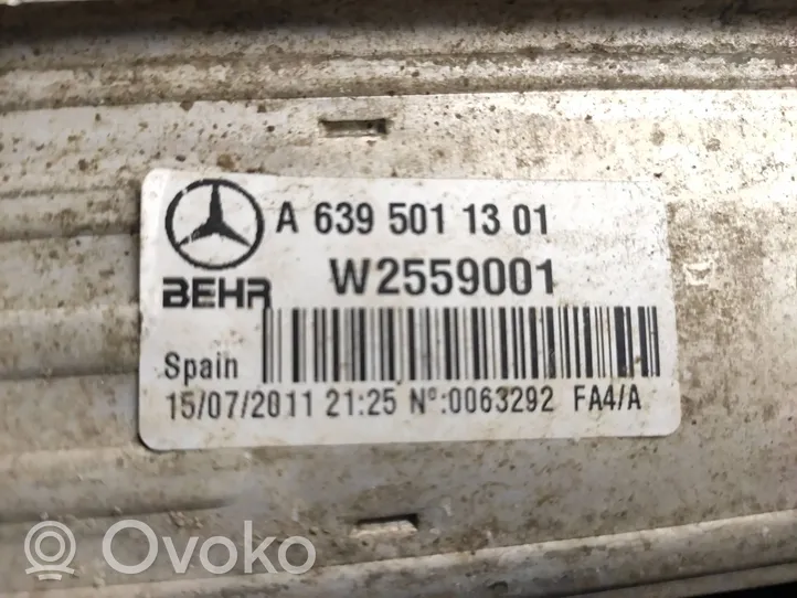 Mercedes-Benz Vito Viano W639 Interkūlerio radiatorius A6395011301