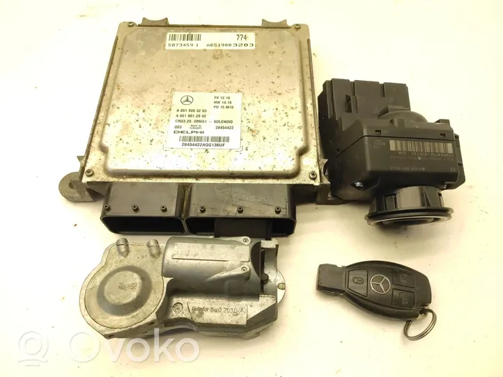 Mercedes-Benz Sprinter W906 Komputer / Sterownik ECU i komplet kluczy A0375456132