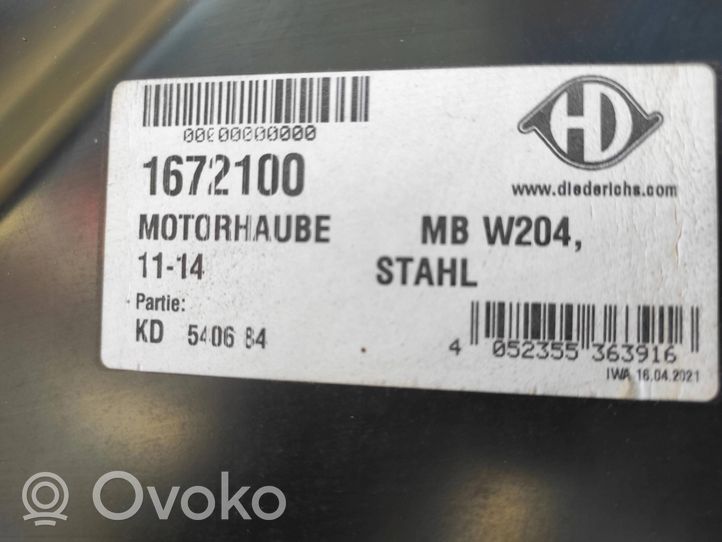 Mercedes-Benz C W204 Vano motore/cofano 1672100