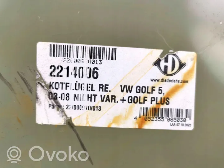 Volkswagen Golf V Błotnik przedni 2214006