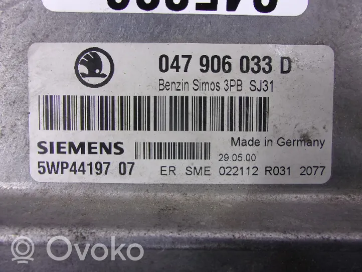 Skoda Fabia Mk1 (6Y) Motora vadības bloka ECU 047906033D