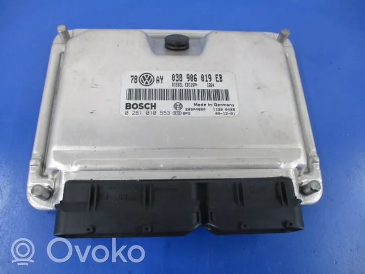 Volkswagen PASSAT B5.5 Unité de commande, module ECU de moteur 038906019EB